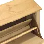 vidaXL Шкаф за обувки "Corona" 99x32x47 см бор масив, снимка 7