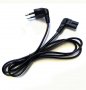 Захранващ кабел под ъгъл 90 градуса от двете страни, 3.0 m, черен, снимка 1 - Мрежови адаптери - 38735405