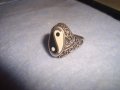 ИН и ЯН МАРКОВ ВИНТИДЖ СРЕБЪРЕН ЕМАЙЛИРАН АЖУРЕН ПРЪСТЕН СРЕБРО 925 МАЙСТОРСКА ИЗРАБОТКА 28758, снимка 2