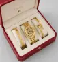 Cartier Дамски Подаръчен Комплект За Жени-Ръчен Часовник Твърда гривна И Гривна Тип Пирон Код SBF11, снимка 1