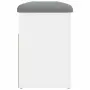 vidaXL Пейка за обувки, бяла, 82x32x45,5 см, инженерно дърво, снимка 7