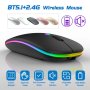 Безжична Bluetooth мишка в няколко цвята MS6 BT+2.4G Цвят: Бял , Черен, Розов!, снимка 1 - Клавиатури и мишки - 42344472