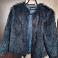 Ново палто с косъм с 3/4 ръкав , снимка 1 - Палта, манта - 34217473