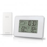 Цифров часовник термометър влагомер – Безжична Метеостанция с външен датчик, снимка 4 - Други стоки за дома - 28956432