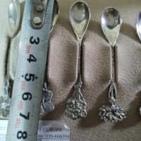 Колекция сребърни лъжици с флорални мотиви., снимка 5 - Други стоки за дома - 42811506