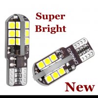 Нов модел супер силни W5W T10 led крушка-габарит-интериор-дневни светлини, снимка 1 - Аксесоари и консумативи - 31800393