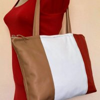 Дамска чанта от естествена кожа! Ръчна изработка!!, снимка 1 - Чанти - 33708433