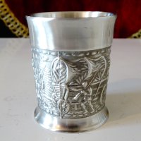 Чаша за ракия,шот от калай,средновековен поход. , снимка 4 - Антикварни и старинни предмети - 44237137