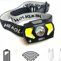 LED челник CREE LED+COB CREE LED, СЕНЗОР ЗА ДВИЖЕНИЕ, снимка 3 - Къмпинг осветление - 30457098