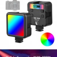 RGB видео светлини, LED светлина за камера 360° Пълноцветно преносимо фотографско осветление, снимка 2 - Светкавици, студийно осветление - 38485931