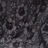Черни дантелени къси панталонки на цветя с перлен ефект, снимка 4 - Къси панталони и бермуди - 29388837