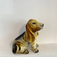 Керамична фигура на куче Басет Хаунд. №2564, снимка 1 - Колекции - 37439372
