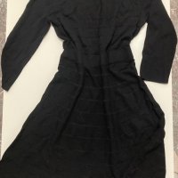 Плътна черна рокля H&M M размер, снимка 1 - Рокли - 31592134