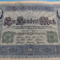 Райх банкнота - 100 марки 1910 година Германия зелен печат за колекция - 18896, снимка 2 - Нумизматика и бонистика - 31186592