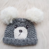 Зимна шапка за бебе 0-3 месеца, снимка 5 - Други - 38990380