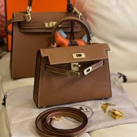 чанта Ермес Кели 27*Hermes Epsom gold hardware, снимка 4 - Чанти - 42425027