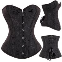 Нов черен секси корсет Викториански стил  за едра дама -6 XL, снимка 3 - Корсети, бюстиета, топове - 39725369