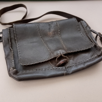 Дамска чанта от естествена кожа, кафява с регулируема дръжка+ още една чанта от естествена кожа , снимка 4 - Чанти - 44637368
