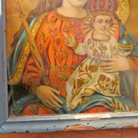 Старинна икона Света Богородица с Младенеца, Богородица - 19 век - за здраве и благополучие - солидн, снимка 5 - Икони - 39120554