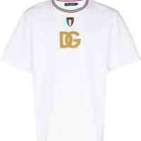 Dolce & Gabbana DG Italy Flag Patch Logo Мъжка Тениска size 46 (S / M), снимка 2 - Тениски - 40804837