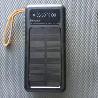 10 000 mAh Соларна батерия с LED диспей - Power Bank KLGO KP-97 с 4 вградени кабела, снимка 3 - Външни батерии - 42563008