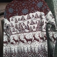 Нов мъжки пуловер  с коледни мотиви,размер ХЛ , снимка 1 - Пуловери - 42807119