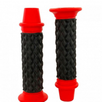 Комплект гумени ръкохватки, за мотор, червен , снимка 2 - Аксесоари и консумативи - 36429731