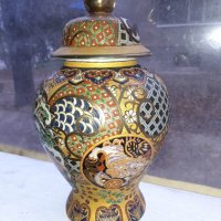 Голяма стара антикварна ваза Сатцума Satsuma рисувана релеф, снимка 7 - Антикварни и старинни предмети - 35141769