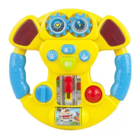Волан за кола за малко дете, със светлини и музика / Цвят: Жълт, Син, снимка 3 - Музикални играчки - 44598062