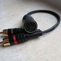 аудио кабел DIN 5 - cinc преходник, снимка 1 - Грамофони - 22274282