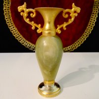 Позлатена ваза,амфора,оникс,грифони. , снимка 5 - Вази - 37274905