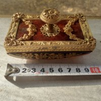 Стар френски антикварен тампон попивателта позлатен бронз , снимка 6 - Антикварни и старинни предмети - 38515229