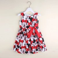 коледна детска рокля Мини Маус Minnie Mouse с голяма червена пандела нови, снимка 1 - Детски рокли и поли - 21555290