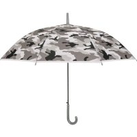 Чадър тип бастун за дъжд Автоматичен детски сив вариант 82 см, снимка 2 - Чадъри - 42877379