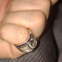Искрящ пръстен-халка-верига 💥, снимка 4 - Пръстени - 39877655