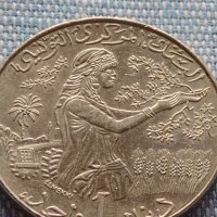 Монета 1 динар 1997г. Тунис много красива за КОЛЕКЦИЯ 41185, снимка 2 - Нумизматика и бонистика - 42803562