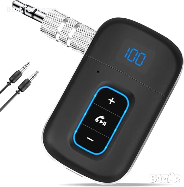  Bluetooth стерео адаптер с LED дисплей за автомобил, домашна система и др., снимка 1