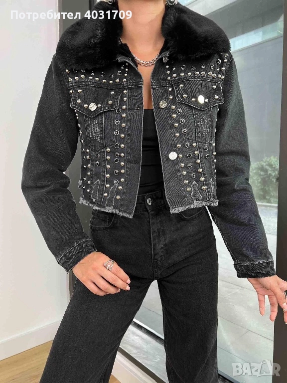 Дънково яке с пух , снимка 1