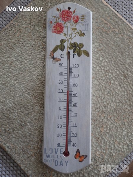 Винтидж термометри от дърво , снимка 1