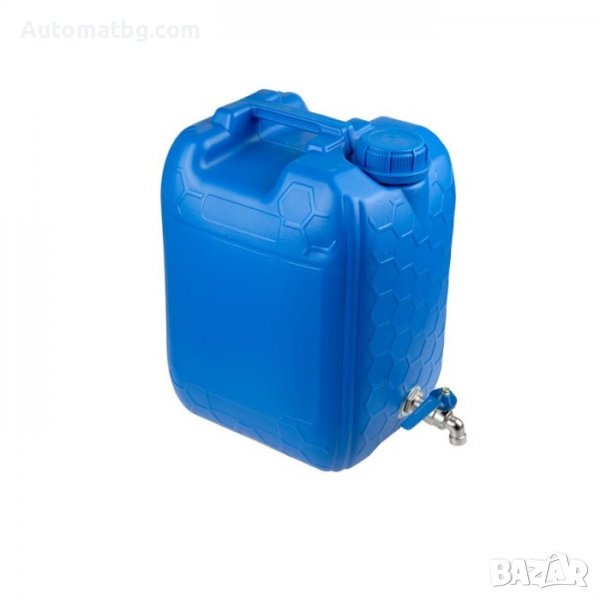 Туба за вода Automat, Туба с метално кранче, За каравана, Камион, PVC, 10литра, Син, снимка 1