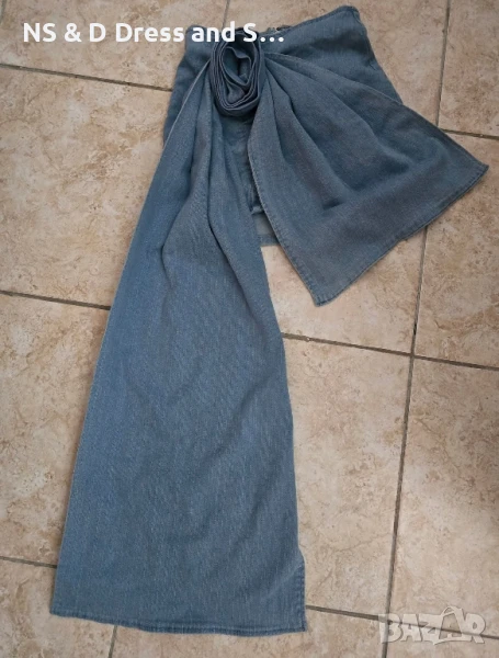 Дамска къса дънкова пола с 3D роза, снимка 1