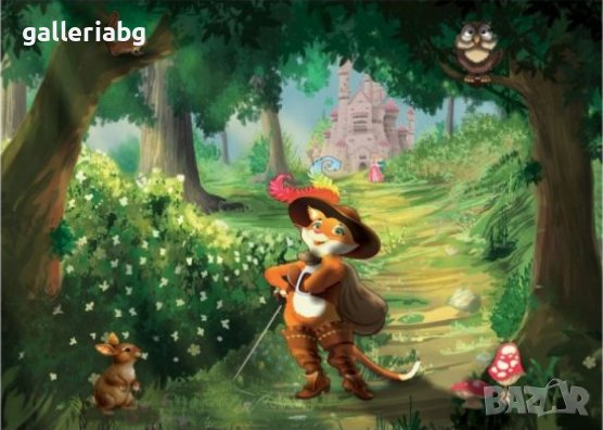 Детски пъзел с приказка за Котаракът в чизми, снимка 1