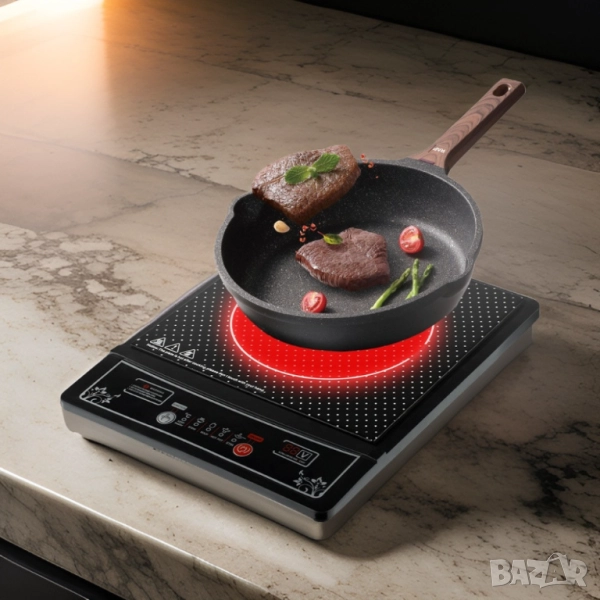 Единичен индукционен котлон Cheffinger CF IND200 2000W, снимка 1