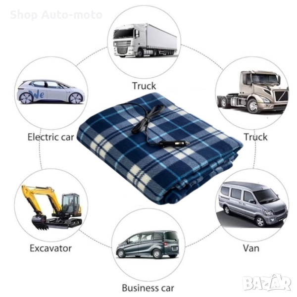 Електрическо Одеяло за Кола 12V Automat | Топлина и Комфорт по Време на Път – Идеално за Зимни Пътув, снимка 1