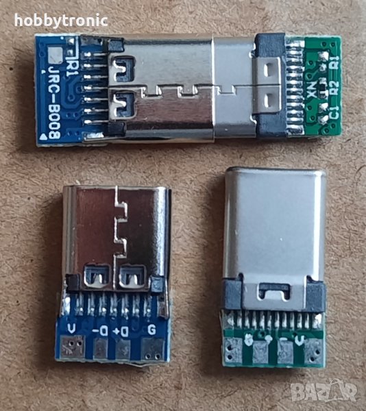 USB-C конектор на платка, мъжки и женски , снимка 1