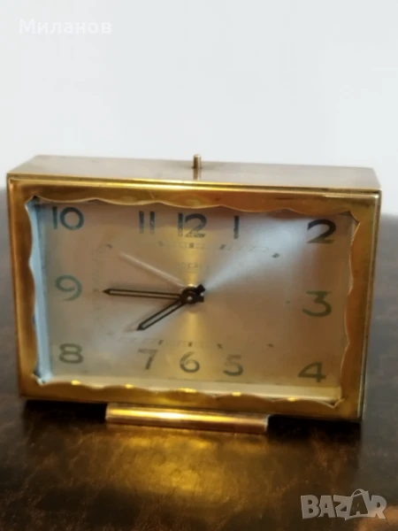 Стар механичен будилник, настолен часовник, снимка 1