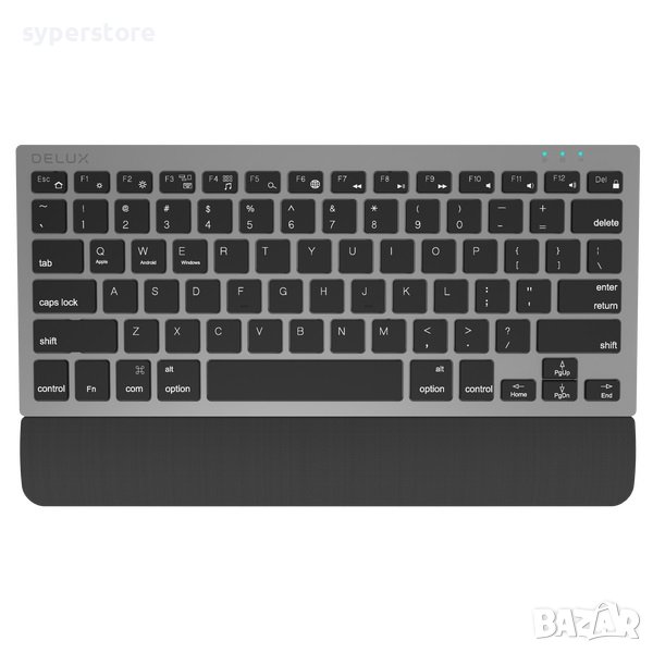 Клавиатура Безжична Мултимедийна Delux K3300GX Черна, снимка 1