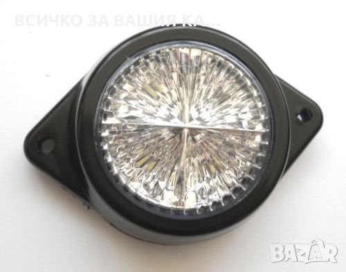 Диодни LED ЛЕД габарити светлини рогчета с 4 диода БЕЛИ 12-24V , снимка 1