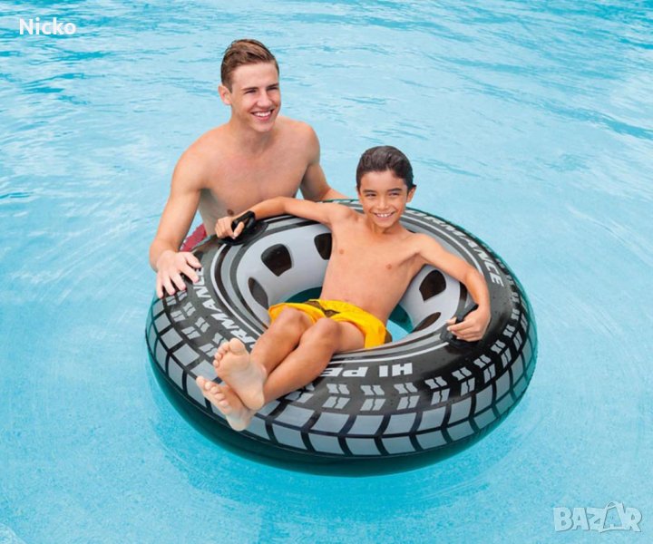 Детски голям надуваем пояс с дръжки Гума INTEX Monster Truck, снимка 1