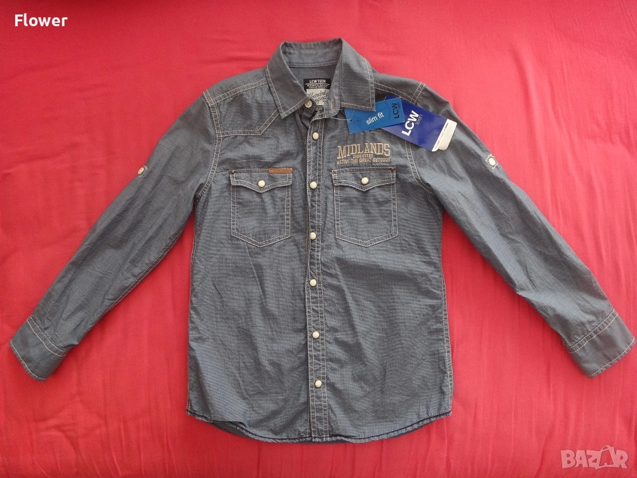 Нова детска риза за момче LC Waikiki, размер 134-140см, за 9-10 годишно, снимка 1